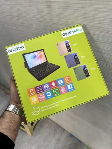compaq notebook: Tablet böyük ekranlı modeldir. Android 12, RAM 6GB, Yaddaş 256GB. Sim