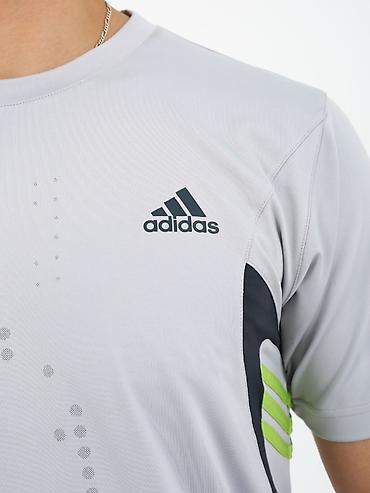 climacool: Мужская футболка, Все размеры, Adidas, Новый, цвет - Серый, Платная доставка — 9