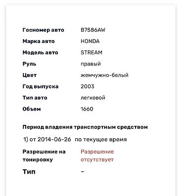 lt 45: Honda Stream: 2003 г., 1.7 л, Автомат, Газ, Универсал — 6