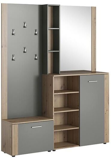 Sifarişlə dolablar: Düz dolab, Yataq otağı üçün, Paltar üçün, Açılan, Korpuslu, 5 qapı — 15