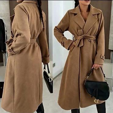 Elegantni ženski kaput sa pojasom - Kroj: klasičan trench stil na lalafo.rs Elegantni ženski kaput sa pojasom - Kroj: klasičan trench stil