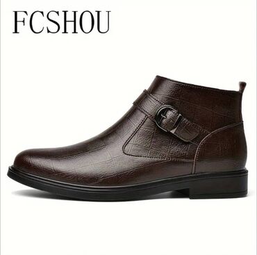 Digər kişi geyimləri: Yeni təbii dəridən içi xəzli və xəzsis sürüşməyən bot çəkmələr. Satış — 10