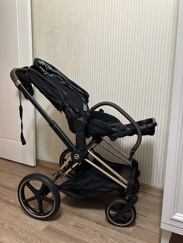 купить коляску cybex бу: Коляска, цвет - Черный, Б/у