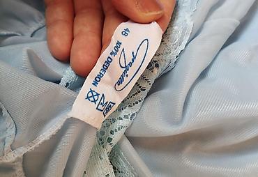 Женская одежда: Qırmızı atlas qadın pijama dəsti - Material: parıltılı atlas/saten — 7