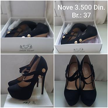 kappa boots: Elegantne nove crne cipele Small Swan - Model: salonke sa visokom — 7