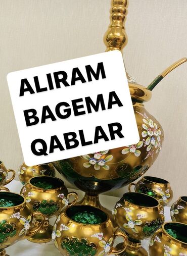 Stəkanlar: Aliram qedi̇mi̇ və təzə qablar bogemalar xrustallar çexiya və alman