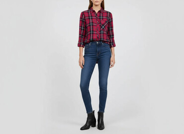 koszula niebieska stradivarius: Stradivarius, Women`s shirt, size M