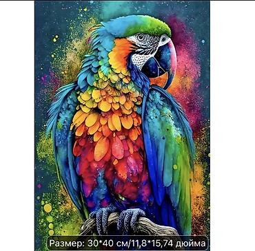 морской аквариум: Набор для алмазной вышивки 5D «Осьминог» 💎 500с Попугай 🦜500с — 3