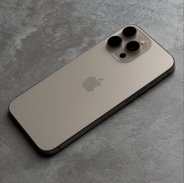 Apple iPhone: IPhone 16 Pro Max, Б/у, 256 ГБ, Desert Titanium, Зарядное устройство, Защитное стекло, Чехол, 100 %