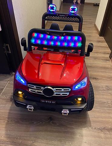 Uşaq üçün elektrik maşınları: Uşaq üçün elektrikli maşın – qırmızı rəngdə, SUV tipli kuzov — 1