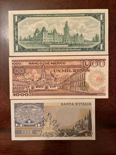 Əskinaslar: 9 eded Nadir pul. 9 eded banknot kolleksia. Veziyyetleri ela. Esl — 4