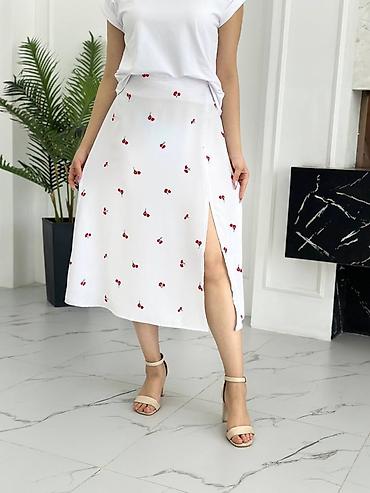 Юбки: Юбка миди с разрезом сбоку От 300 сом, оптом 250 сом в наличии 350 шт — 14