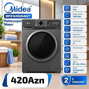 zero 40: Paltaryuyan maşın Midea, 7 kq, Yeni, Avtomat, Qurutmasız, Kredit yoxdur, Ödənişli çatdırılma — 2
