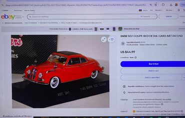 Avtomobil modelləri: BMW, 1955 il, 1:43, Dəmir, Ödənişli çatdırılma — 20