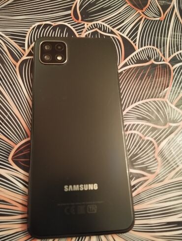 Samsung Galaxy A22 5G, 128 ГБ, цвет - Черный, Гарантия, Сенсорный, Отпечаток пальца