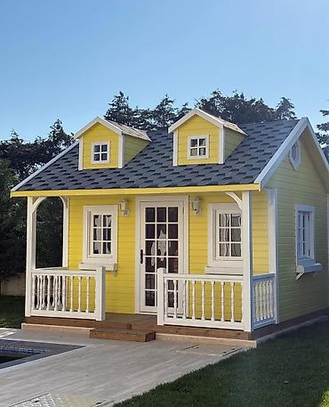 Sifarişlə digər bağ mebeli: Bağ evi/bağ üçün dekorativ taxta kottec - Material: rənglənmiş taxta — 1