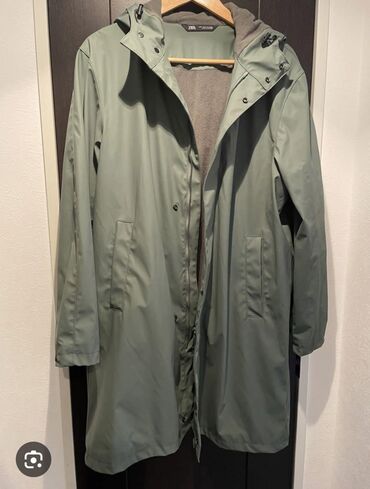 Плащи: Мужской плащ, XL (EU 42), Zara, Б/у, цвет - Зеленый, Платная доставка, Самовывоз
