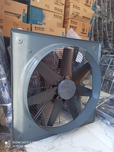 Ventilyatorlar: Sənaye tipli divar ventilyatoru - Korpus: kvadrat metal panel, ön — 7