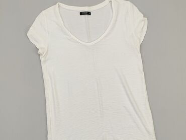 białe t shirty damskie dekoltem v: T-shirt, Reserved, M, stan - Bardzo dobry