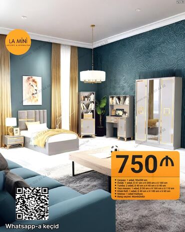 tek kıravat: Oğlan və qız üçün, Təknəfərlik çarpayı, Yazı masası