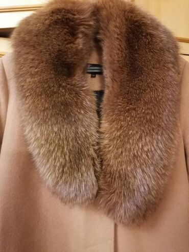 мужское пальто с меховым воротником: Пальто, 3XL (EU 46)