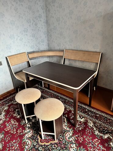 стол компьютерный складной трансформер: Для кухни, Б/у, Нераскладной, Прямоугольный стол, 4 стула