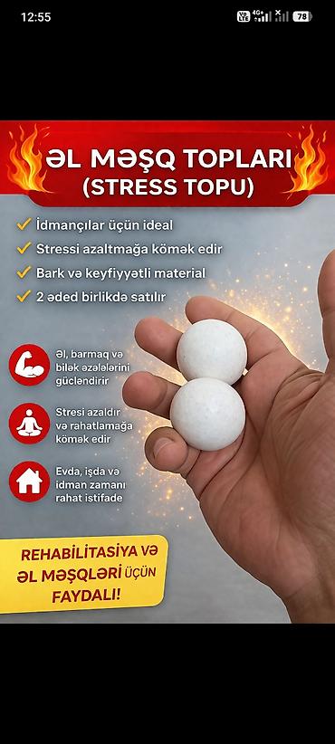 idman turnik: Məhsul: Ağ plastik toplar (2 ədəd) Təsvir: - Rəng: ağ - Forma: tam — 1