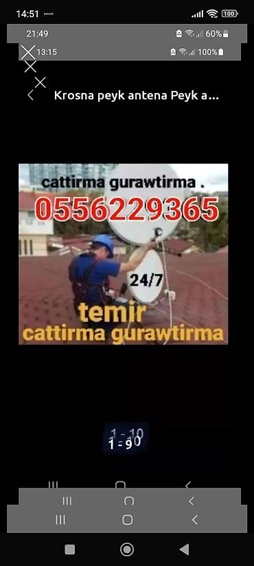 Peyk antenalarının quraşdırılması | Quraşdırılma, Təmir, Tənzimlənmə | Zəmanət