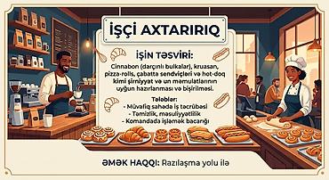 aspaz isi axtaranlar: Aşpaz tələb olunur, Şirniyyatçı — 1