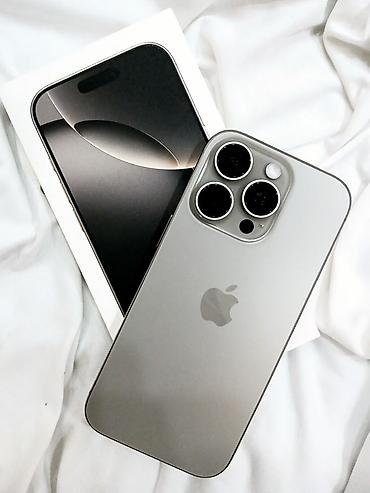 IPhone 16 Pro, 128 GB, Natural Titanium, Zəmanət, Simsiz şarj, Face ID