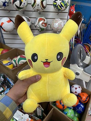 ушка: Мягкая игрушка «Пикачу» (Pokemon) - Ярко‑жёлтая плюшевая игрушка с — 1