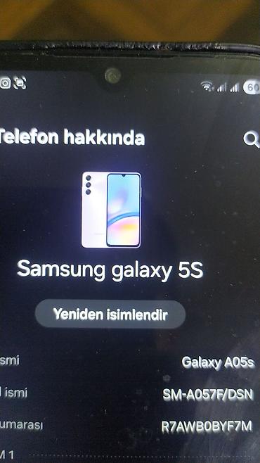 asus rog 5: Samsung Galaxy A05s, 128 GB, rəng - Qara, İki sim kartlı — 1