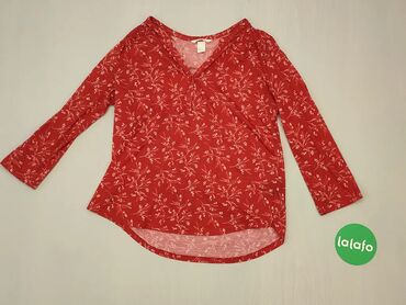 Bluza H&M, S (EU 36), stan - Dobry, wzór - Kwiatowy, kolor - Czerwony