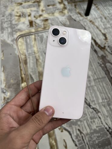 Apple iPhone: IPhone 13, Б/у, 128 ГБ, Розовый, Зарядное устройство, Защитное стекло, Кабель, 84 %