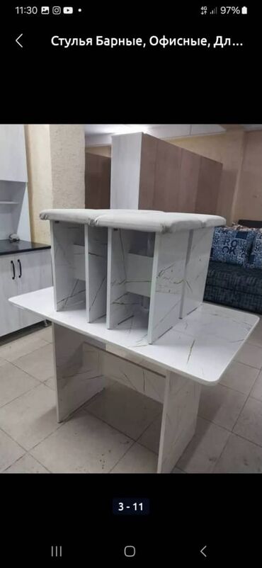 Другая мебель: Кухонный стол 4 табуретка комплект новый оптом баасы 3500сом готовые — 3