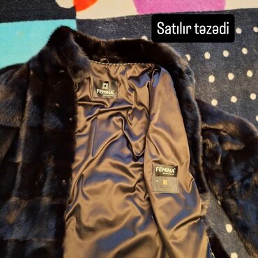 женские трикотажные лосины: Brend: FEMINA Məhsul: Qadın kürk plaş/palto - Rəng: tünd