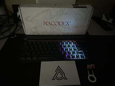 komputer pultu: Nacodex NK68 klaviaturası qırmızı switch qabagında rgb işiqları var — 10