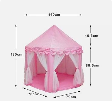 Палатки и домики: Детская игровая палатка в розовом цвете, выполненная в форме at lalafo.kg — 9 Палатки и домики: Детская игровая палатка в розовом цвете, выполненная в форме — 9