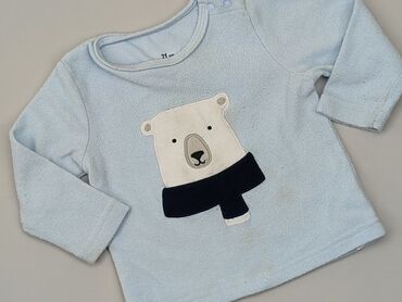 sweterek błękitny: Bluza, 9-12 m, stan - Dobry