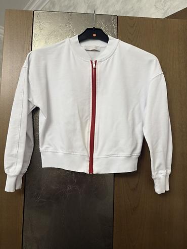 monnalisa: Uşaq üçün ağ rəngdə yüngül sweatshirt/kardiqan tipli üst geyimi — 1