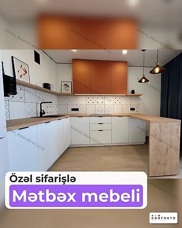 Sifarişlə mətbəx dəsti, Özü çəkən petlələr, MDF lalafo.az -da Sifarişlə mətbəx dəsti, Özü çəkən petlələr, MDF