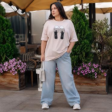 пляжные рубашки: Футболка, Оверсайз, Трикотаж, Новый, 3XL, 4XL, 5XL — 4