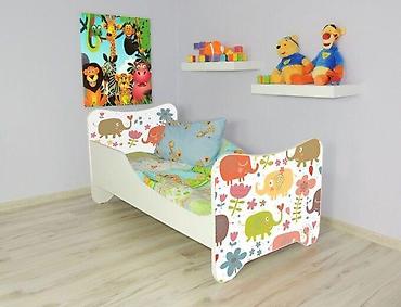 pepko papuce: Dečiji krevet sa dušekom 140×70 cm – Happy Kitty Small Elephant (šifra — 1