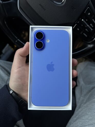 заблокирован айфон: IPhone 16, Б/у, 128 ГБ, Blue Titanium, Зарядное устройство, Кабель, Коробка, 100 %