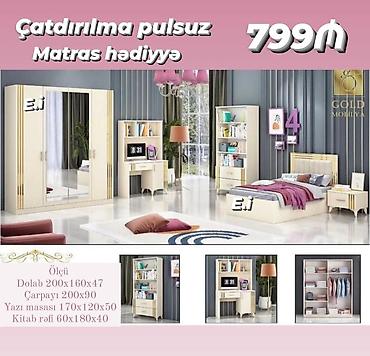 modern stol stullar: Oğlan və qız üçün, Yeni, Təknəfərlik çarpayı, Yazı masası — 1