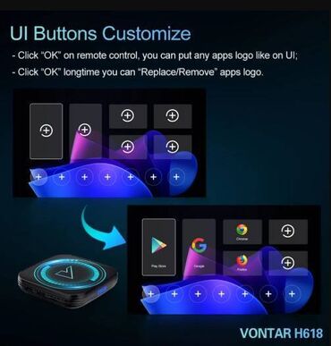 DVD i Blu-ray plejeri: Android tv boks Vontar 8K - H618 - 4/32GB - Android 12 Garancija na — 4