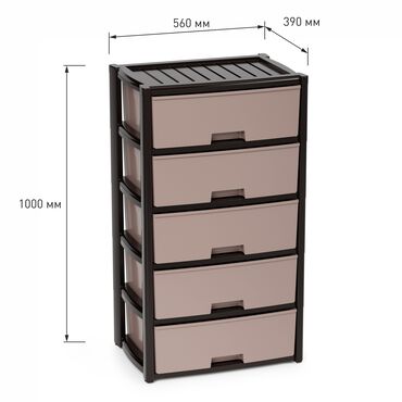 Комоды для одежды: Комод для одежды, Новый, Без зеркала, Пластик, цвет - Бежевый, Платная доставка — 6