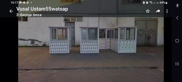 Butkalar, köşklar: Mühafi̇ze butkalari. Rəngli̇ qara BİŞMİŞ şüşəli̇=150×150×220=1490 man — 15