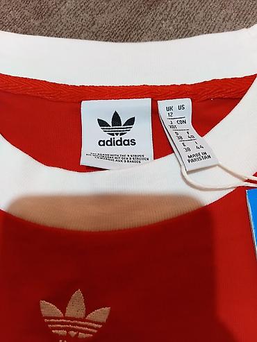 Adidas Crop Top W – ženska majica, model FM3258 - Boja: crvena sa — 10