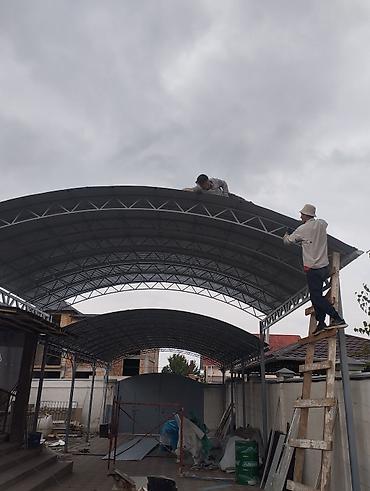 Навесы: Навес, Арочный, Металл, Поликарбонат, Установка — 7